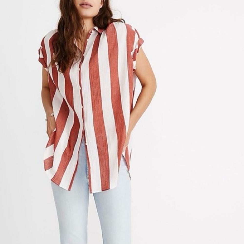 Madewell • Central Tunic Shirt in Cara Stripe